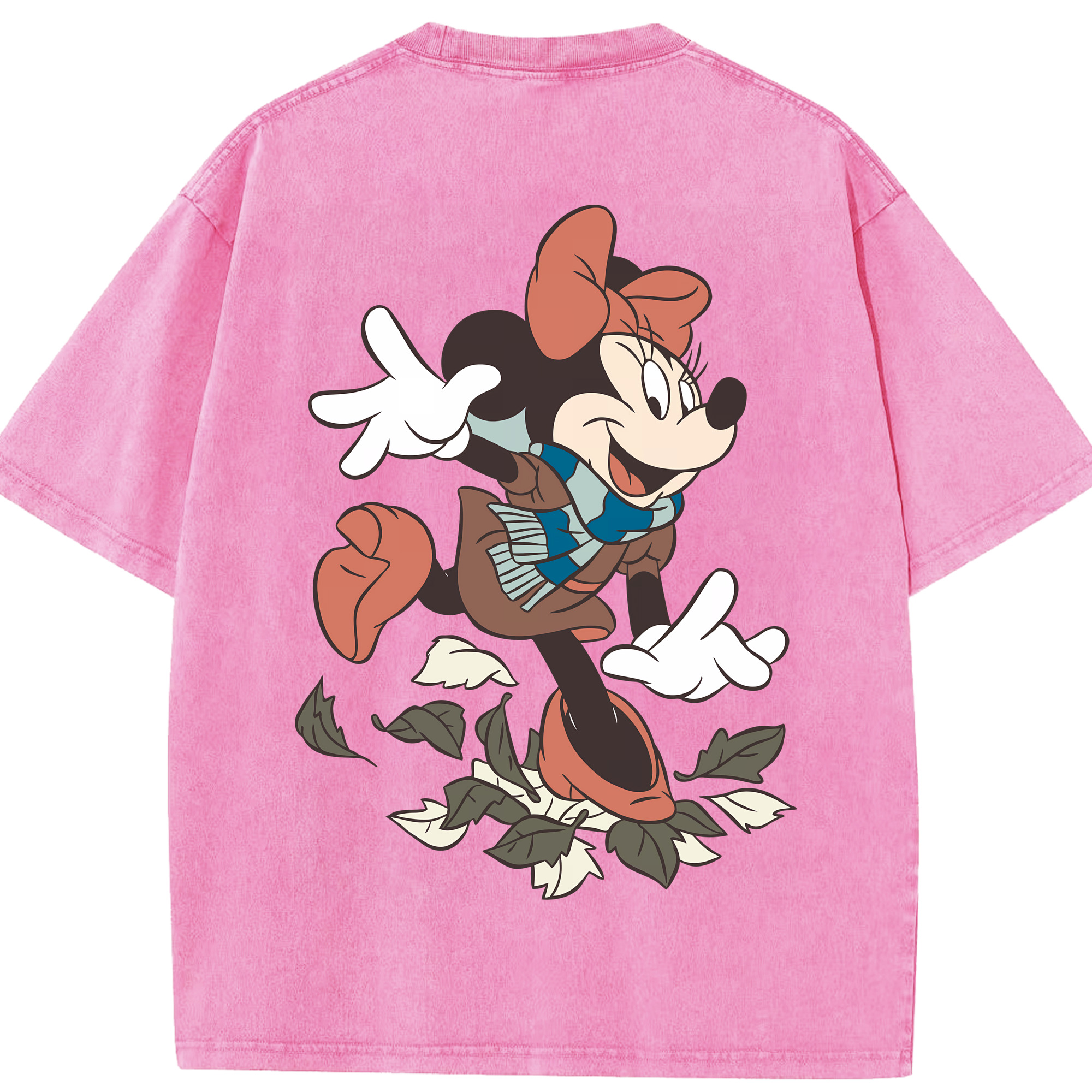 （画像用） ミッキーマウス Mickey Mouse 綿100% ヴィンテージ風 半袖Tシャツ（背面プリント）